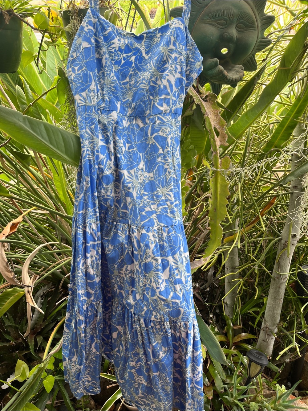 Blue Floral Sundress - Women's Sleeveless Dress